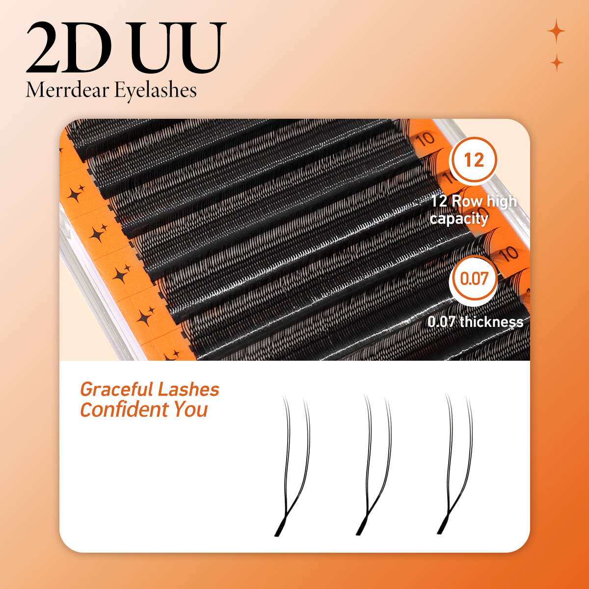 Merrdear YY U Shaped Eyelash E - đánh giá và giá Eyelash Extension Volume Styles