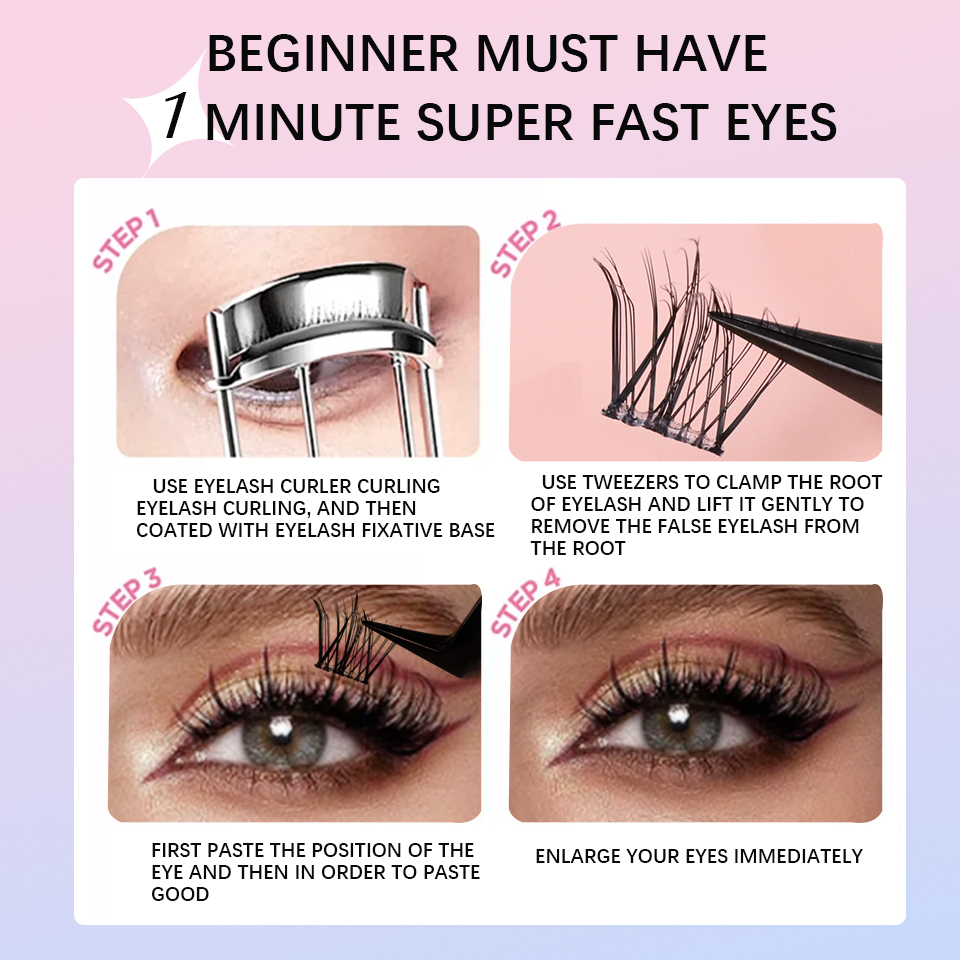 Self Adhesive DIY Lashes No Gl - đánh giá và giá Eyelash Extension Korean