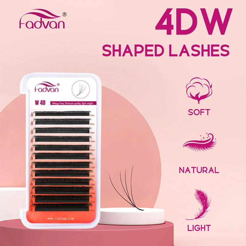 FADVAN 4D W Shape Premade Volu - đánh giá và giá Eyelash Extension Volume Styles