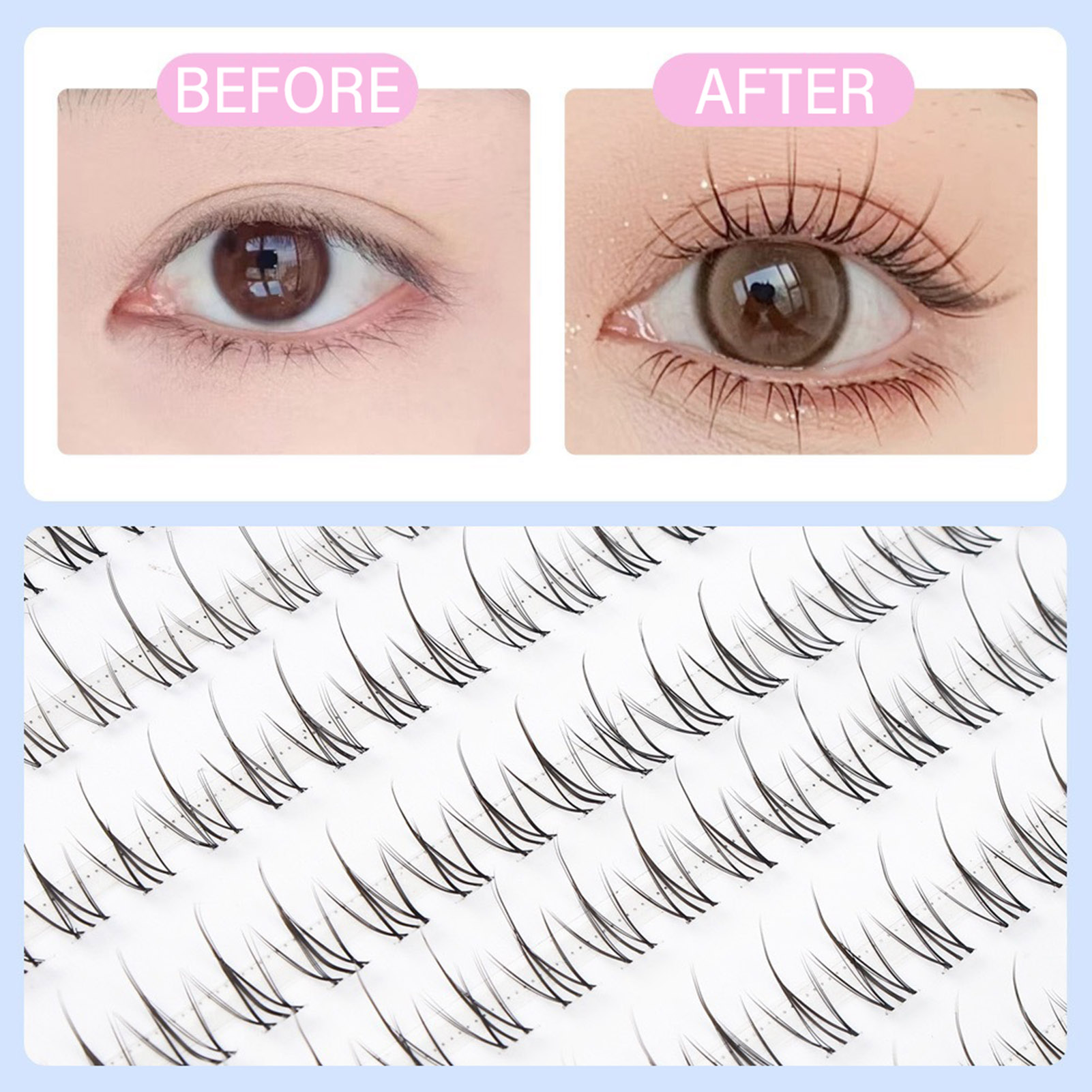 Wispy individual lashes Korean - đánh giá và giá Eyelash Extension Korean