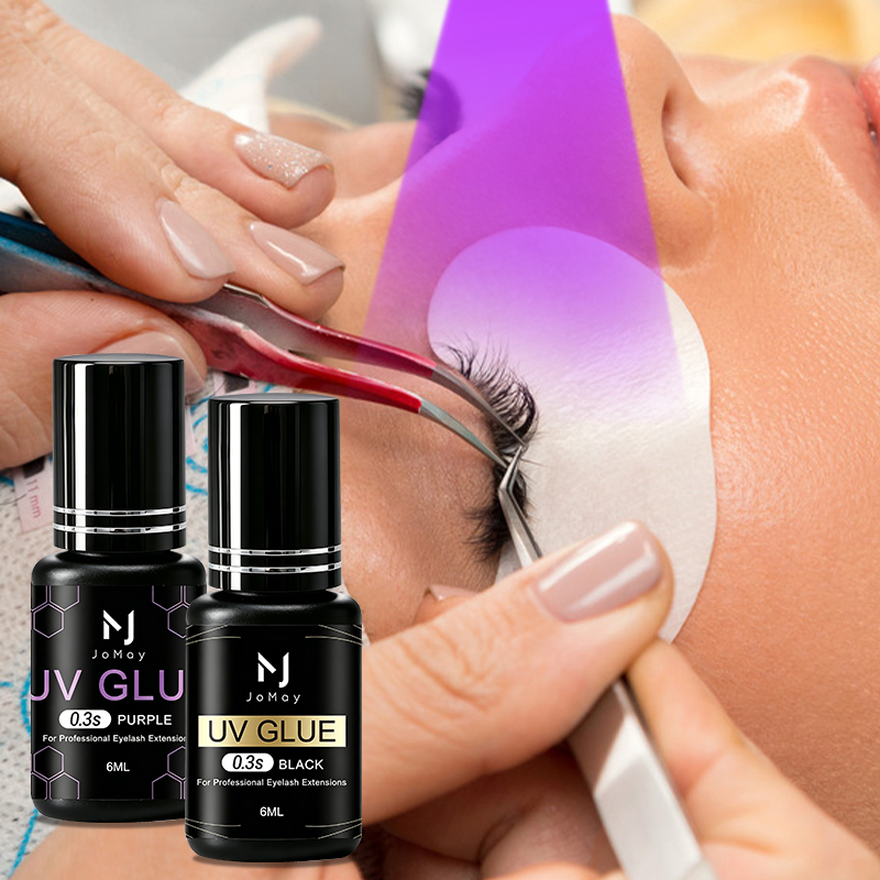 JOMAY Black Clear Purple UV Ey - đánh giá và giá Eyelash Extension Uv