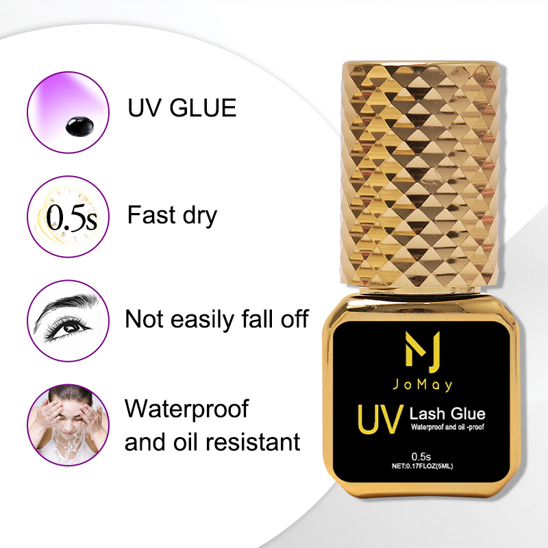 JOMAY Black UV Lash Glue 0.5S  - đánh giá và giá Eyelash Extension Uv