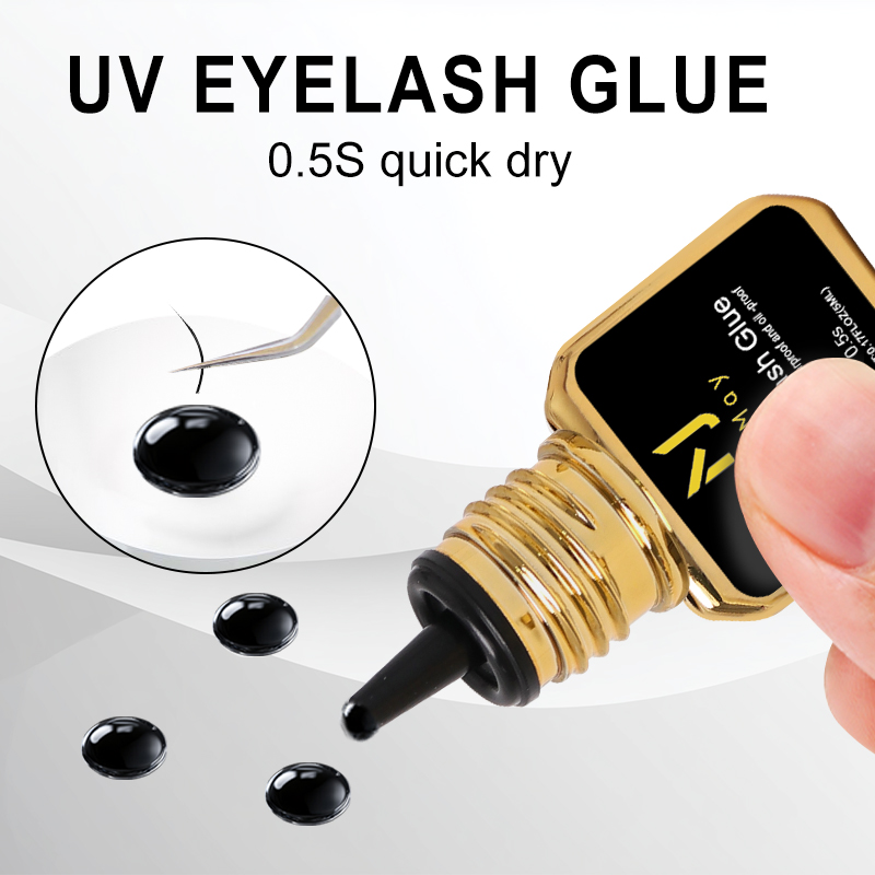 JOMAY Black UV Lash Glue 0.5S  - đánh giá và giá Eyelash Extension Uv