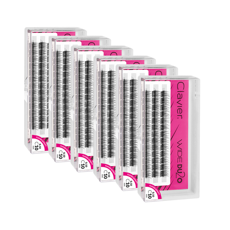Clavier WIDE DU2O 6 Boxes Kit  - đánh giá và giá Eyelash Extension Double Volume