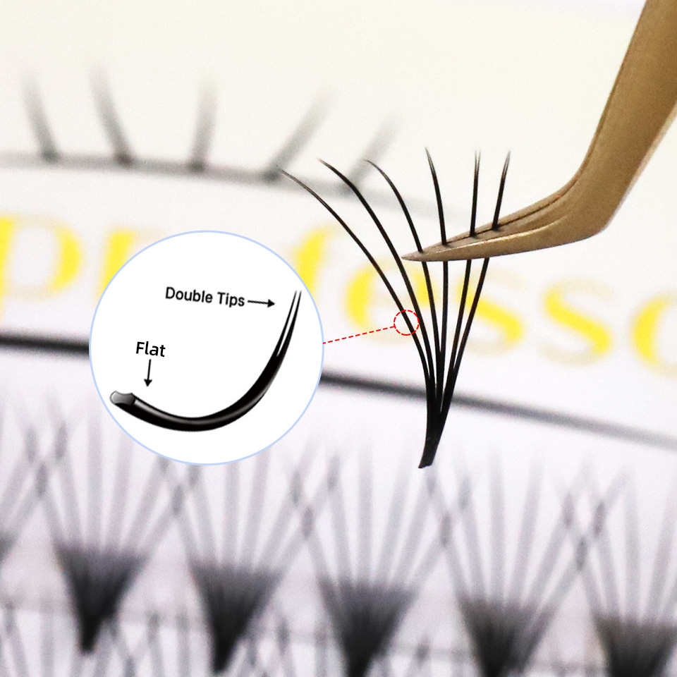 Flat Premade Eyelash Fan 3D 4D - đánh giá và giá Eyelash Extension Korean